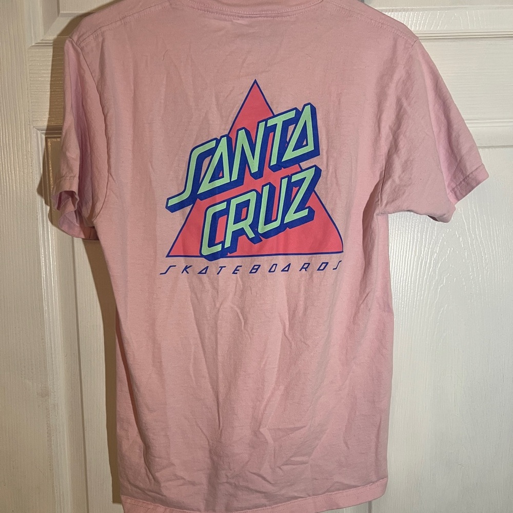 Santa Cruz Skateboards Pink Triangle Logo Short Sleeve Tee